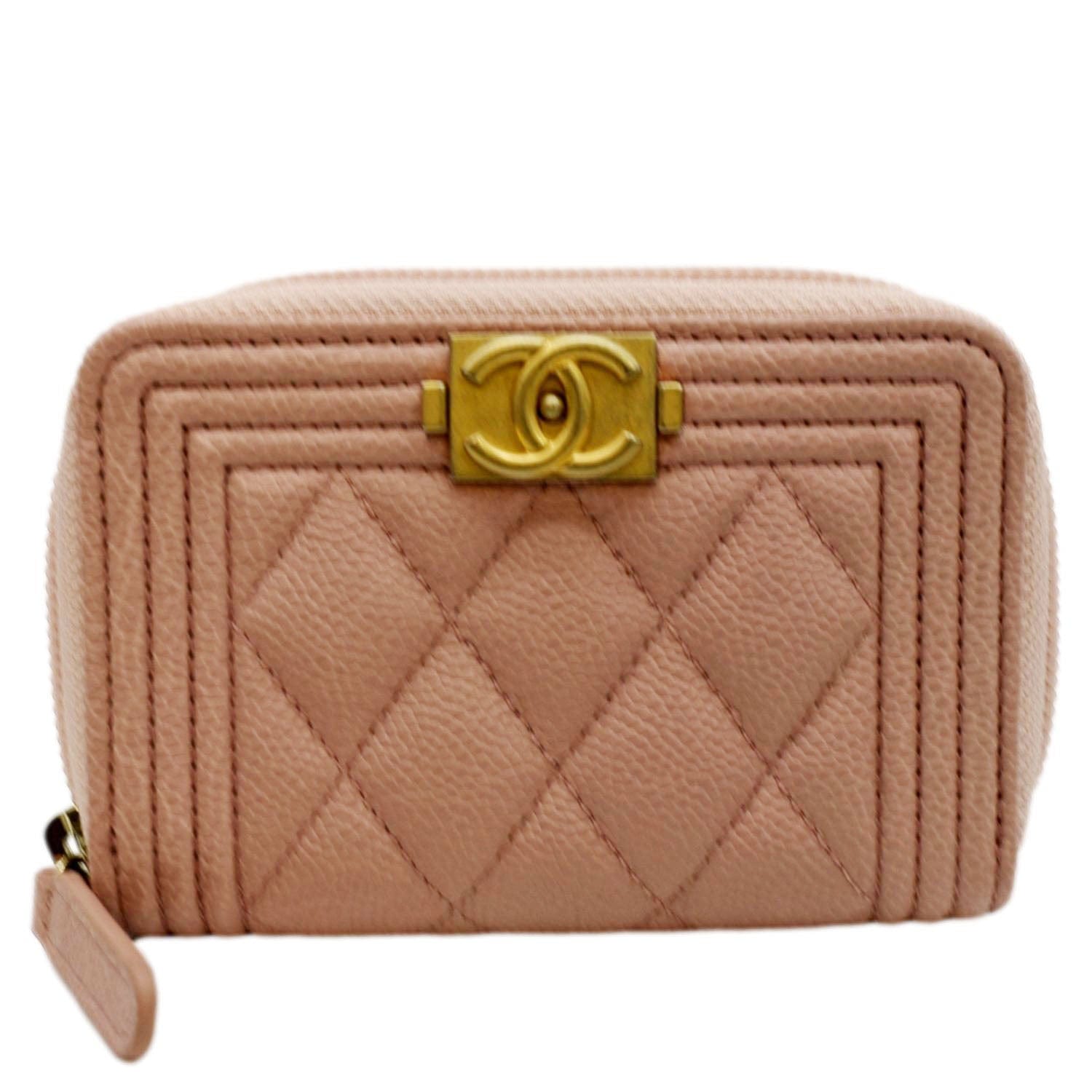 CHANEL, Accessories, Chanel Classic Zipped Coin Purse Beige With Gold  Hardware