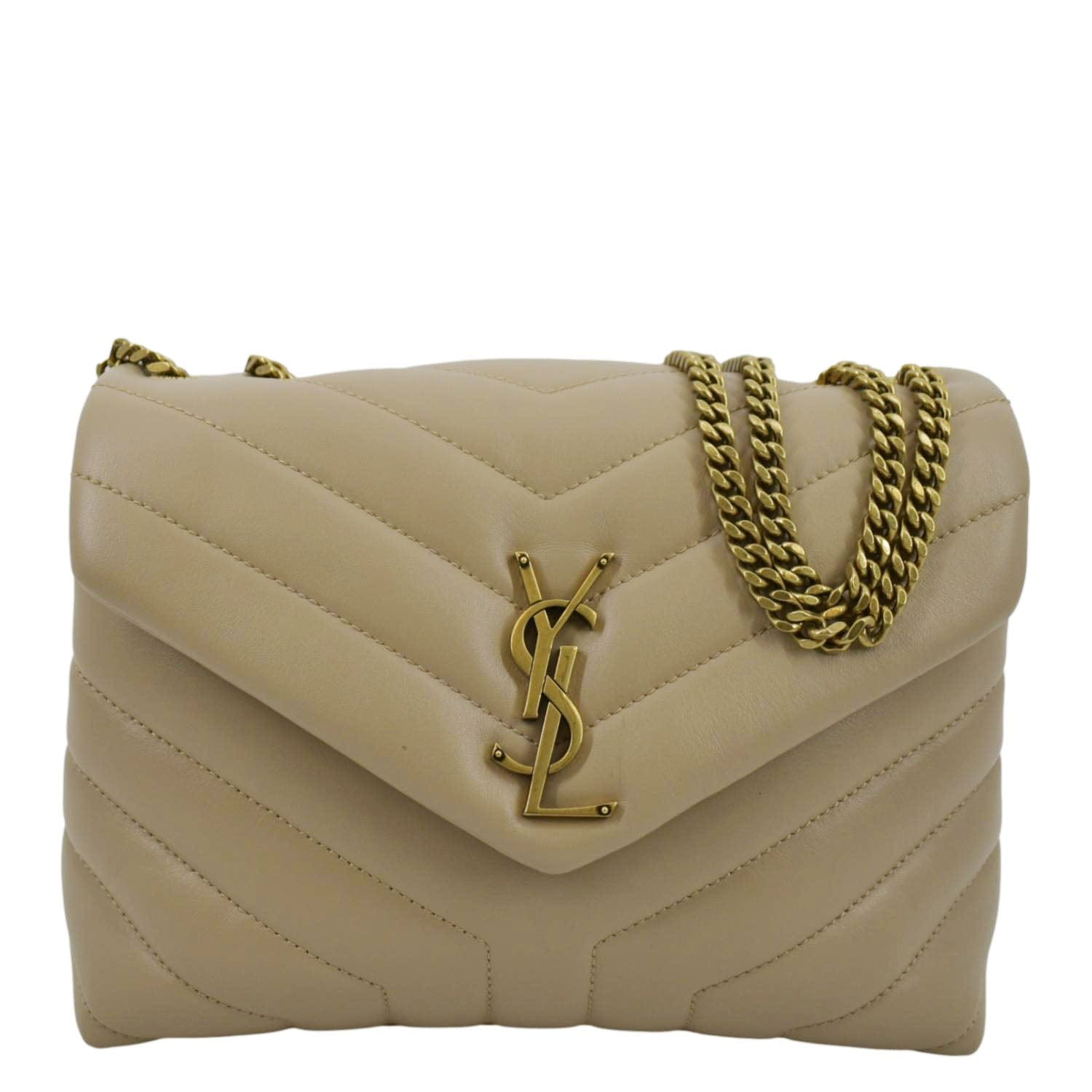 SAINT LAURENT Shoulder bag 'Loulou Small' Beige