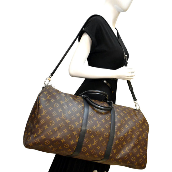 Brown Louis Vuitton Monogram Keepall Bandouliere 55 Travel Bag – Designer  Revival