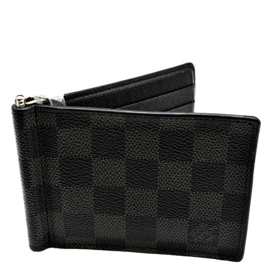 Sold at Auction: A PINCE CARD HOLDER WITH BILL CLIP BY LOUIS VUITTON,  STYLED IN DAMIER GRAPHITE CANVAS WITH SILVER TONE METAL MONEY CLIP, 7.5 X  10CM