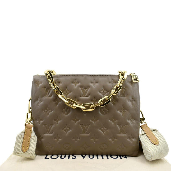 Louis Vuitton Shoulder Coussin Mm with Gold Chain Black Leather Cross Body  Bag Listed By Mer K - …