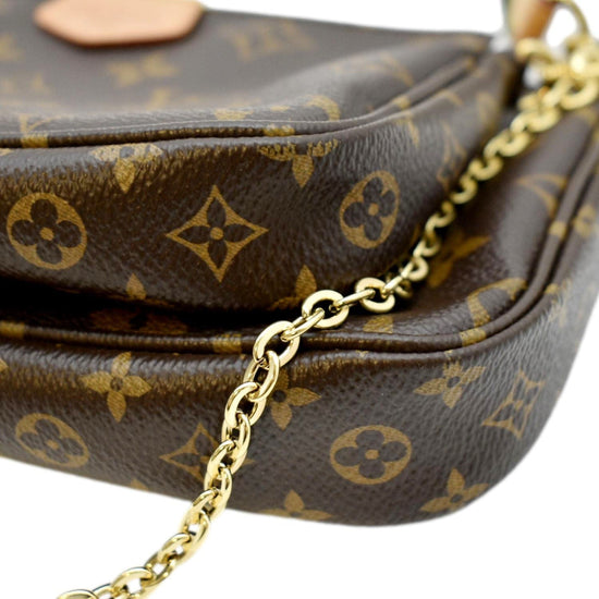 Louis Vuitton Multi Pochette Accessoires Denim Monogram Check Blue/Red in  Denim Canvas/Cowhide Leather with Gold-tone - US