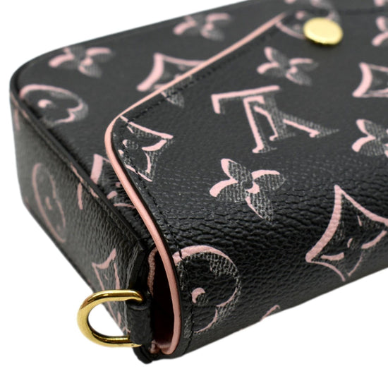 Louis Vuitton Felicie Strap & Go Handbag Monogram Canvas Brown 1845653