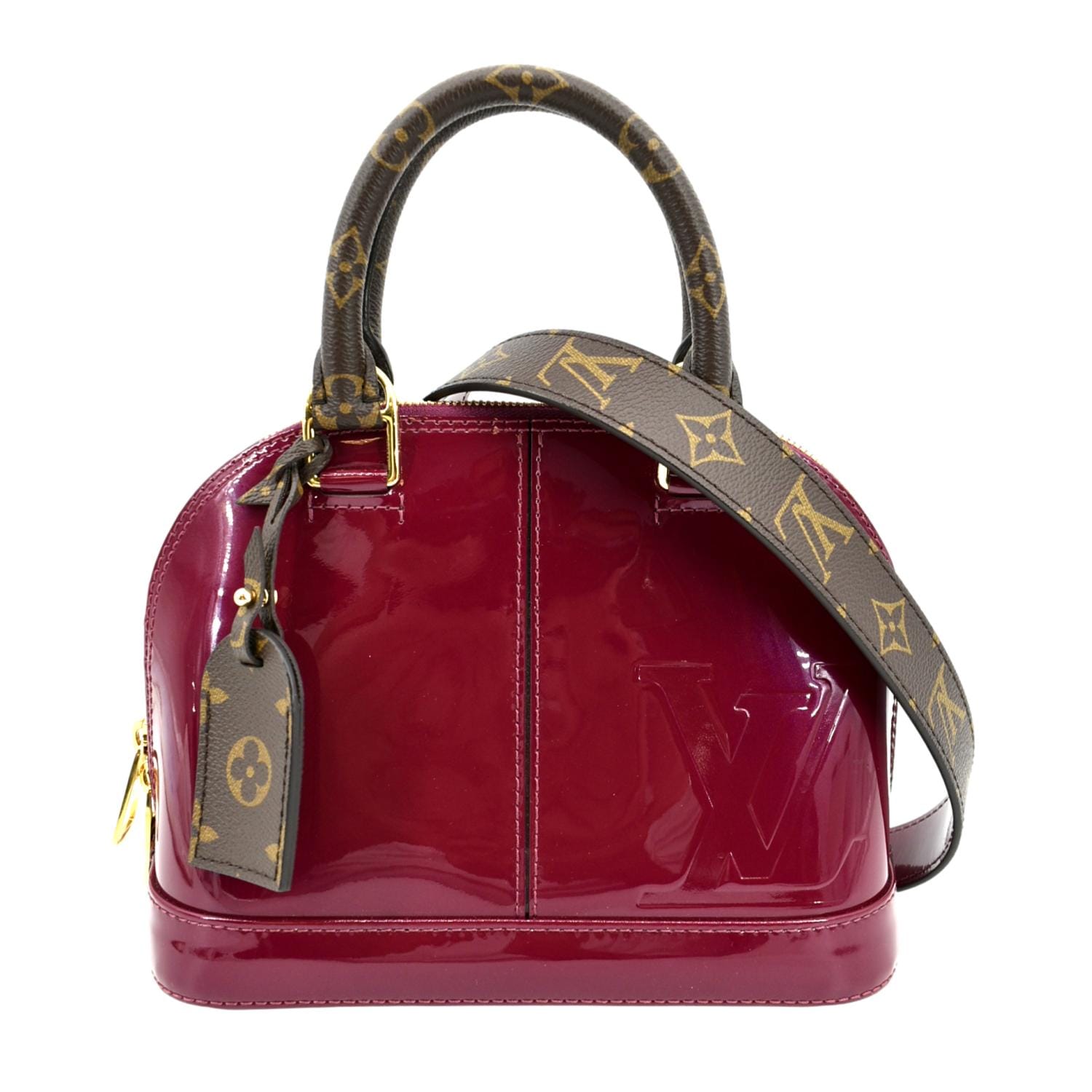 Alma bb leather handbag Louis Vuitton Red in Leather - 35315861