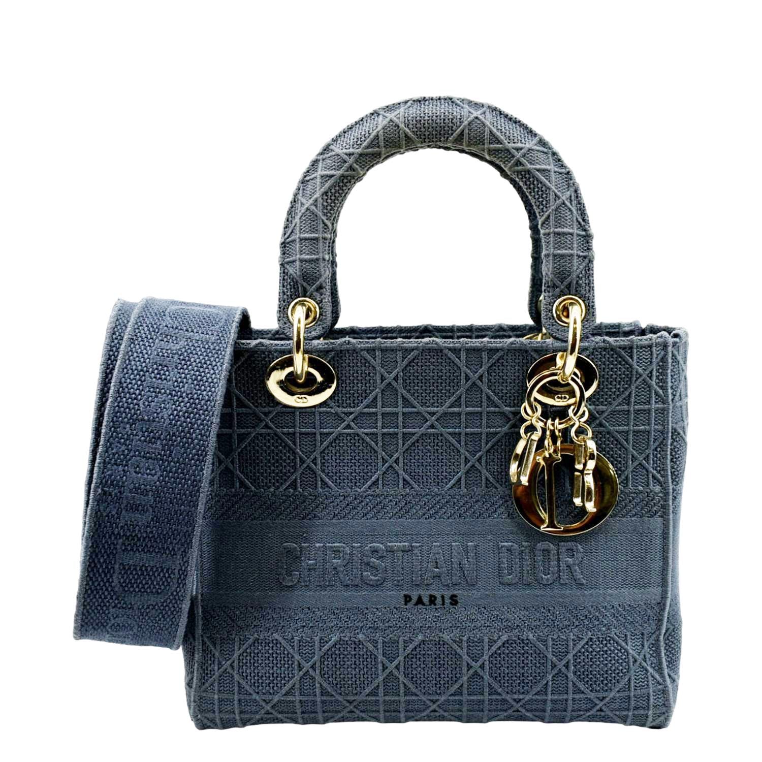 Dior Lady D Lite Logo Top Handle Bag on SALE