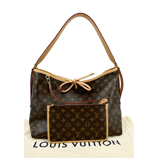 LOUIS VUITTON Monogram Carryall MM Hand Tote Bag M43623 w/ Shoulder,  Cadena, Key