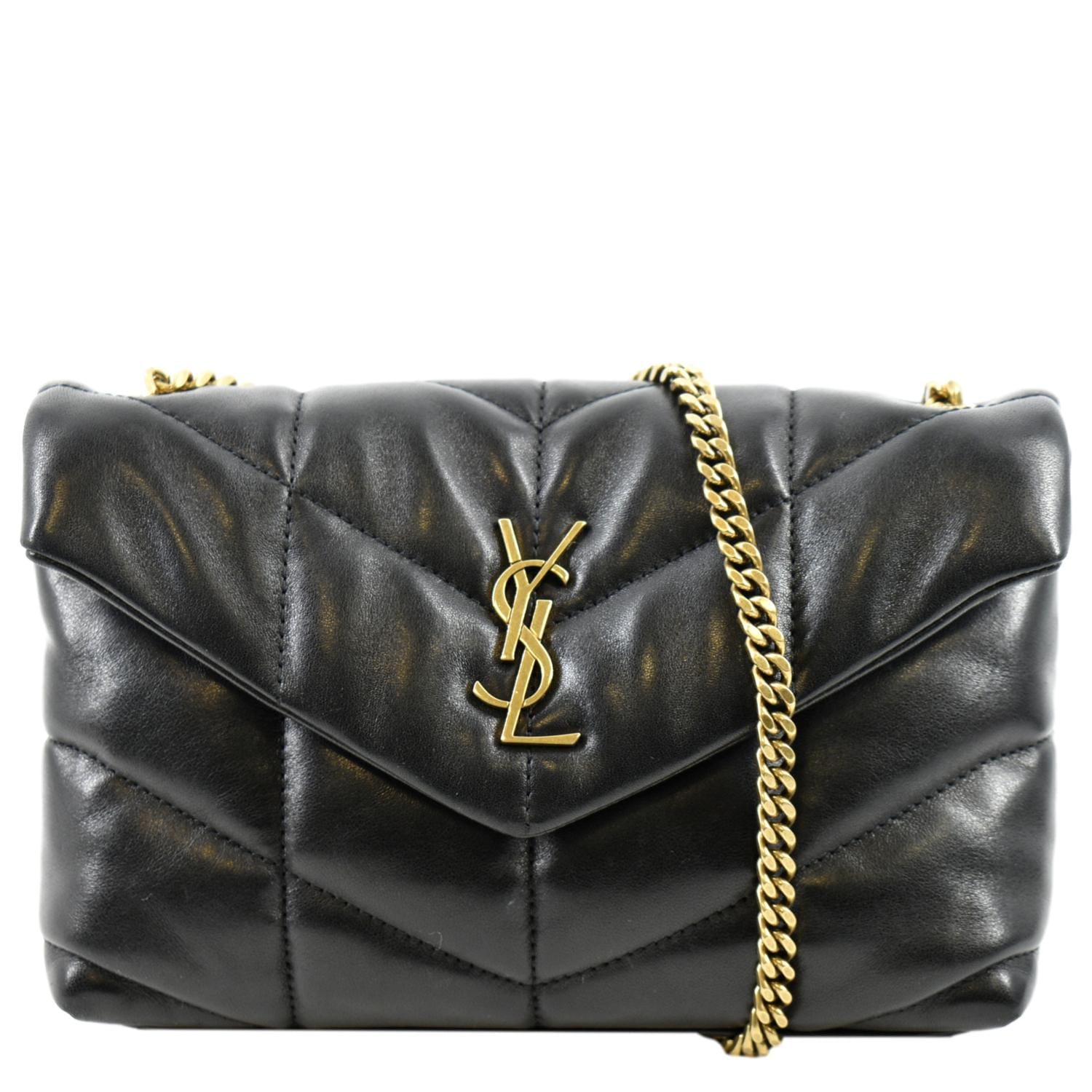 Saint Laurent Loulou Toy Puffer Leather Crossbody Bag