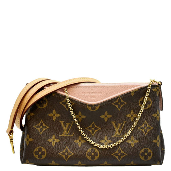 Louis Vuitton Monogram Canvas Pallas Clutch Convertible Crossbody Bag