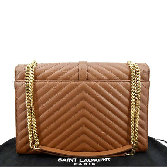 YVES SAINT LAURENT Envelope Mix Matelassé Chain Medium Leather Crossbo