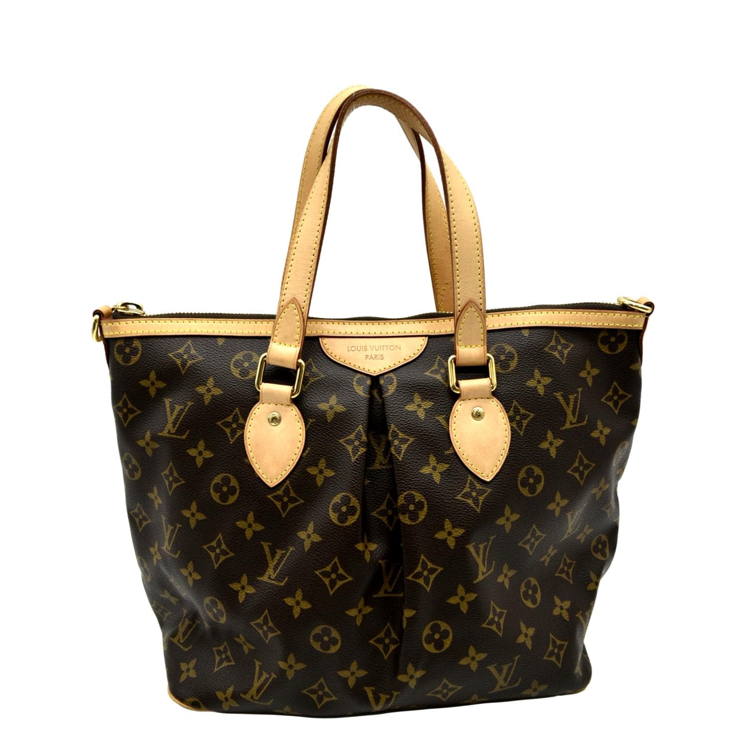 LOUIS VUITTON Palermo PM Monogram Canvas Shoulder Bag Brown