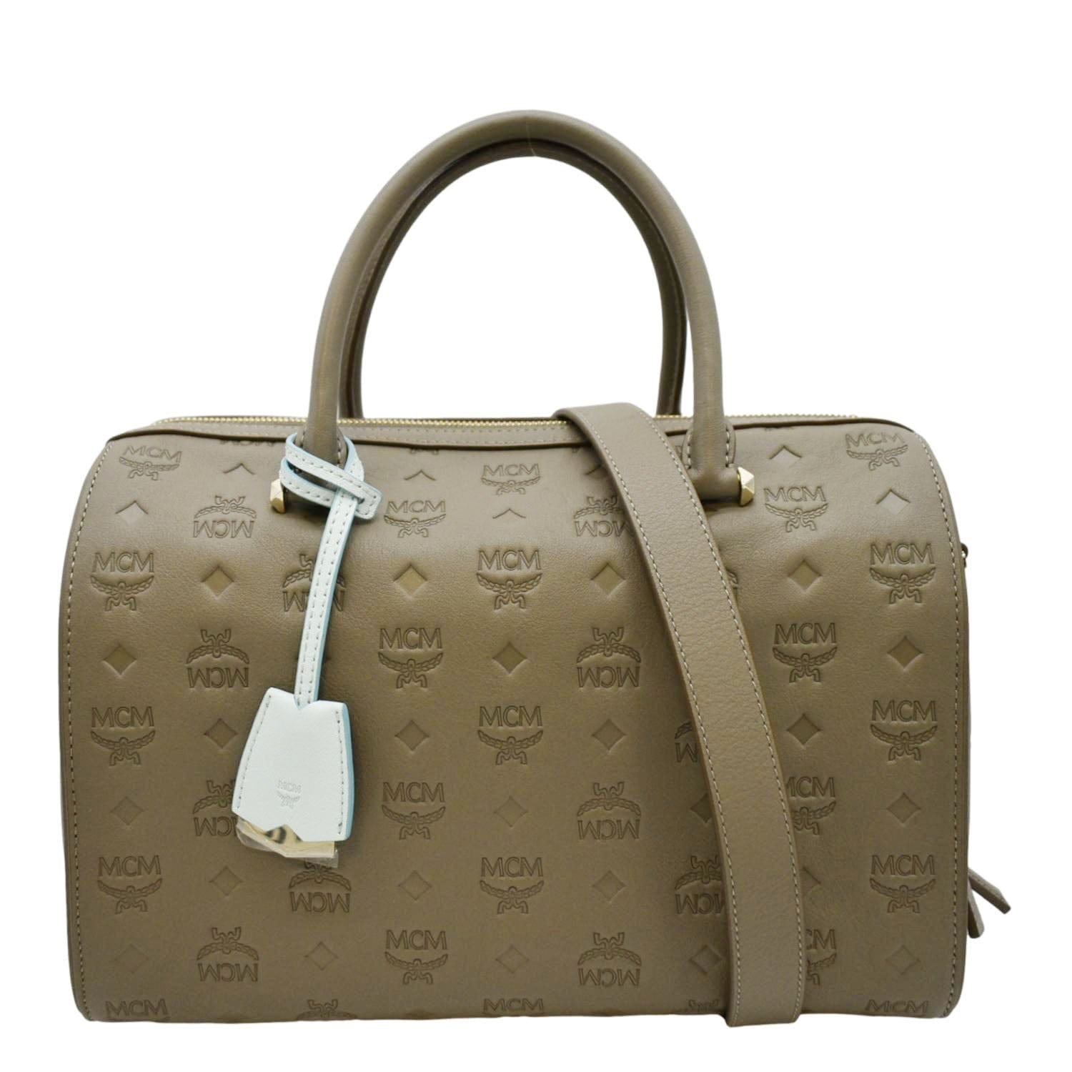 Mcm Visetos Boston Bag