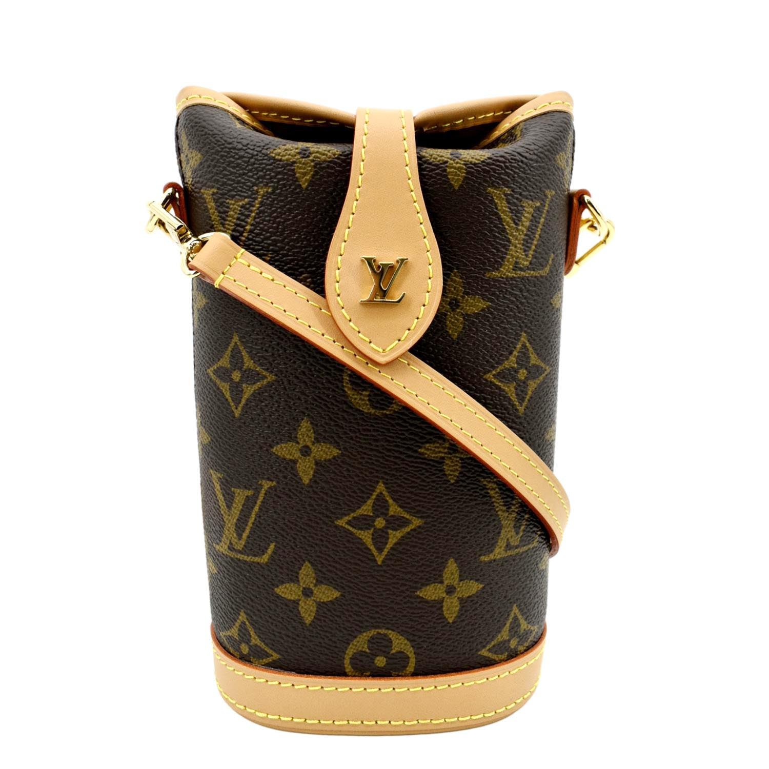 LOUIS VUITTON Fold Me Pouch Monogram Canvas Shoulder Bag Brown