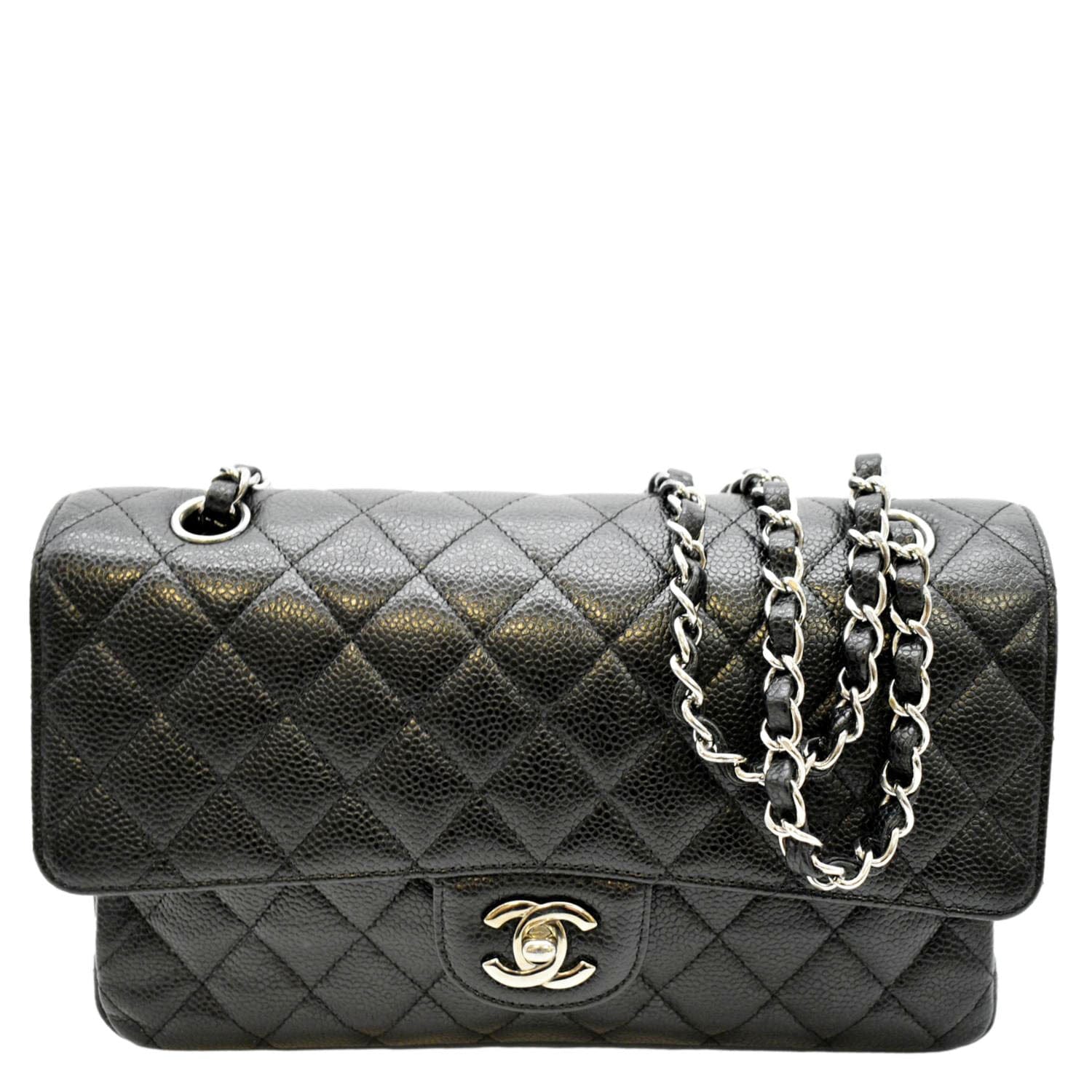 Chanel Black Quilted Lambskin Small Classic Double Flap Bag Chanel