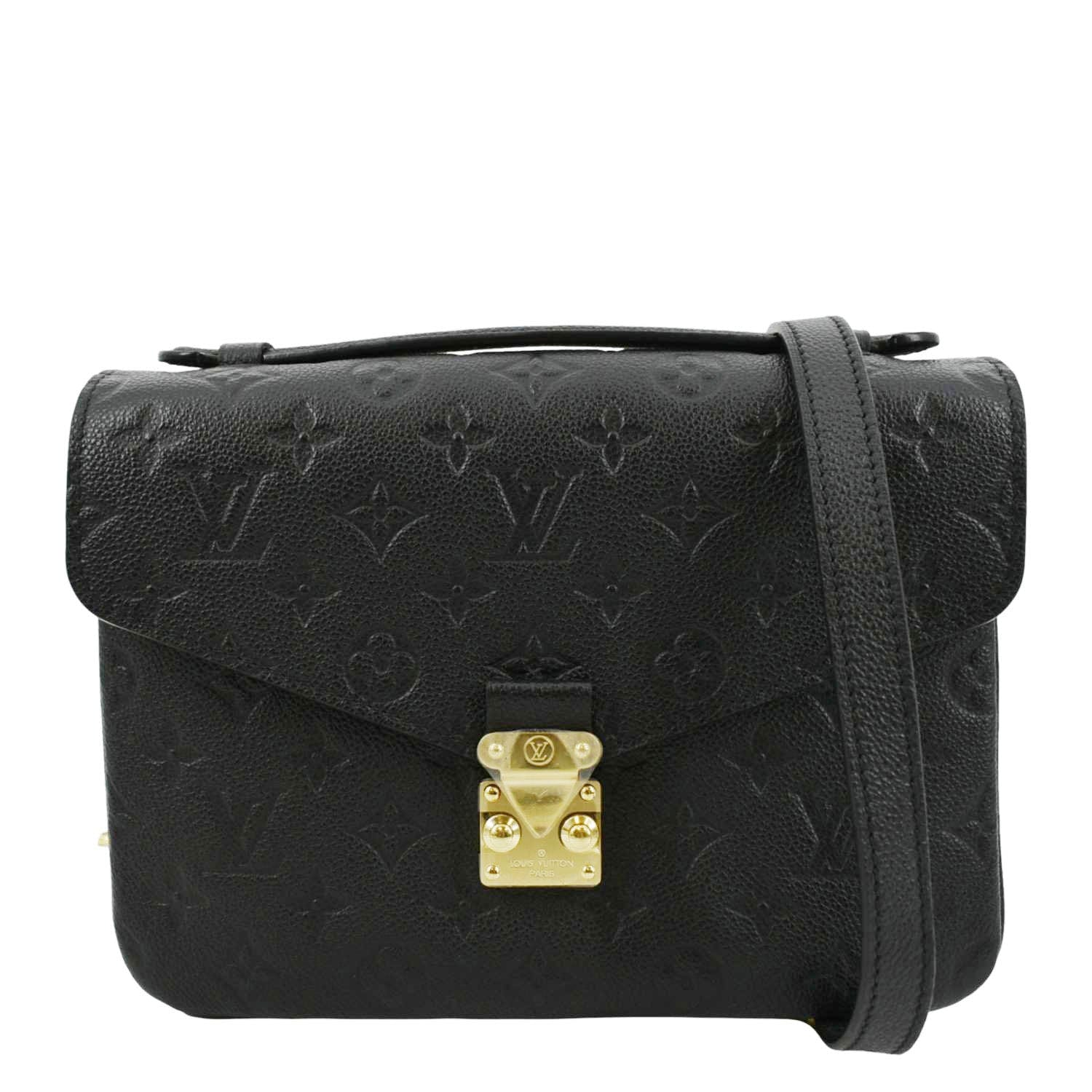 Louis Vuitton Black Monogram Empreinte Leather Metis