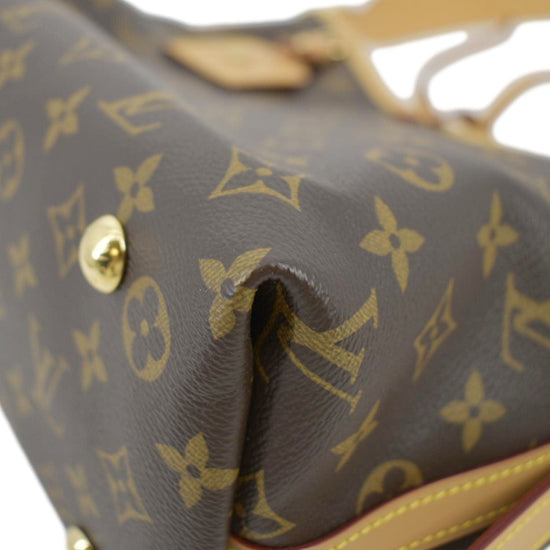 LOUIS VUITTON Carryall MM Monogram Canvas Shoulder Bag Brown