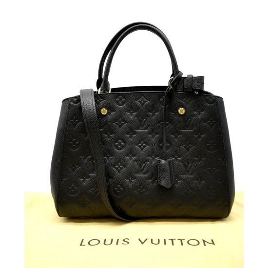 Authentic Louis Vuitton Black Monogram Empreinte Leather Montaigne MM –  Paris Station Shop