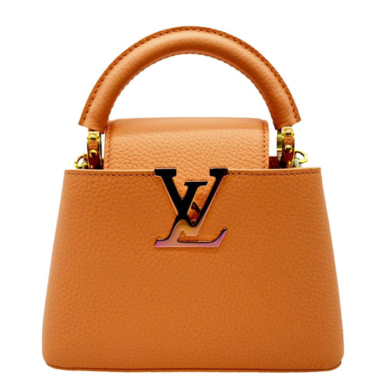 LOUIS VUITTON Capucines Mini Taurillon Python Leather Satchel Bag Topa