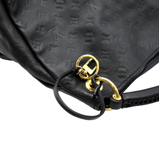 LOUIS VUITTON Artsy MM Empreinte Leather Shoulder Bag Black