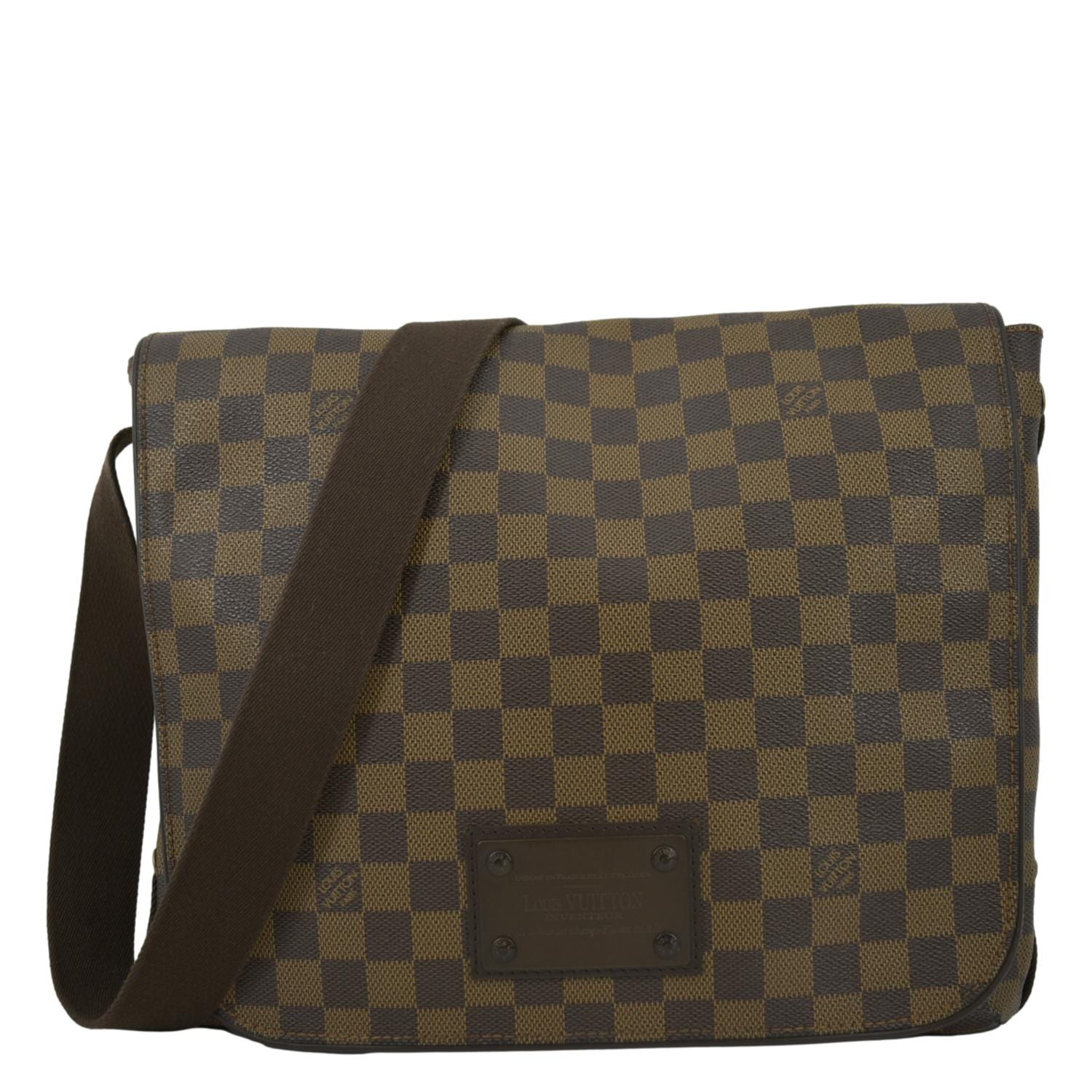 LOUIS VUITTON Brooklyn MM Damier Ebene Shoulder Bag Brown