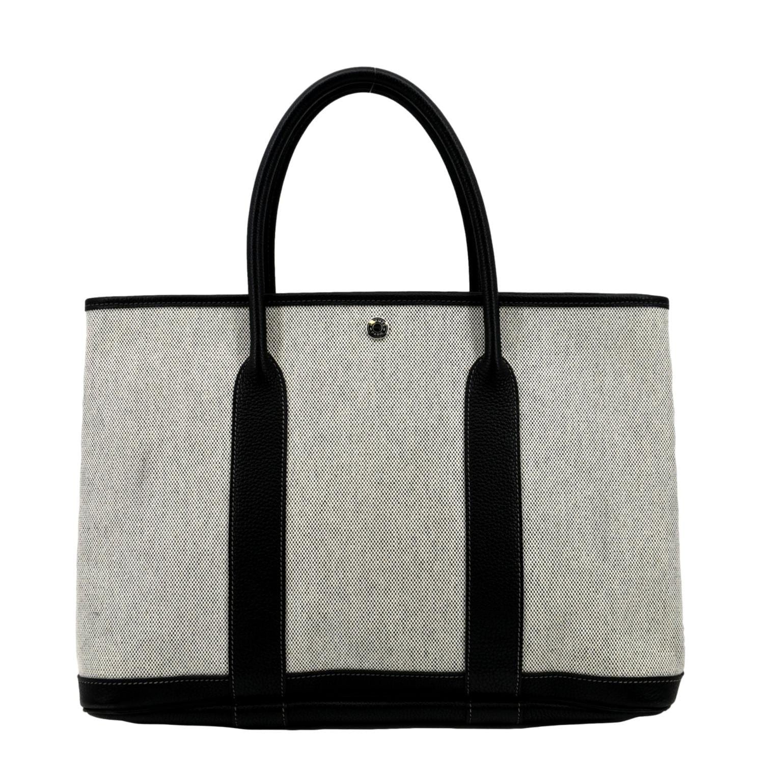 Hermes Garden Party mm Toile Bag in Black | Lord & Taylor