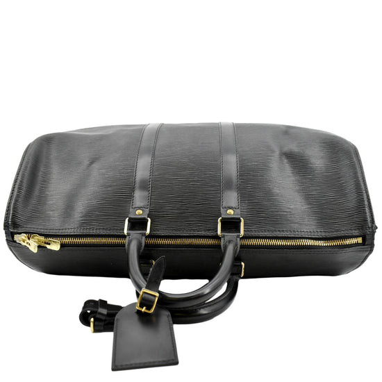 Keepall leather travel bag Louis Vuitton Black in Leather - 35592454