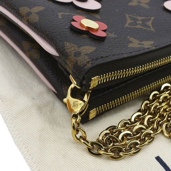 Louis Vuitton Monogram Blooming Flowers Double Zip Pochette