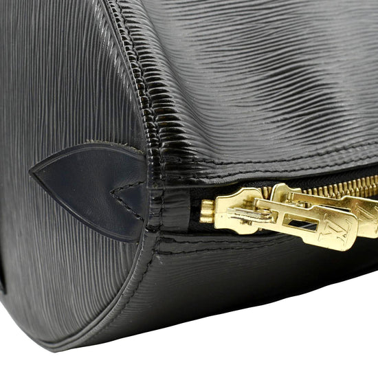 Louis Vuitton Black Epi Leather Noir Keepall 45 Duffle Bag 26LV713 