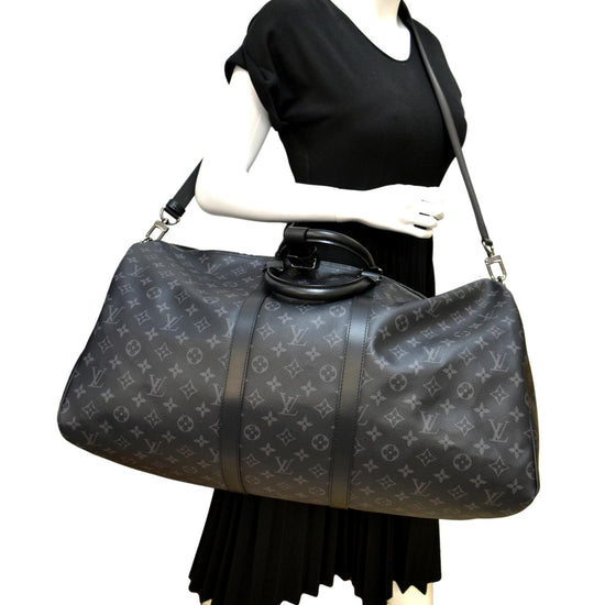 Louis Vuitton Monogram Eclipse Keepall Bandouliere 55 - Black Weekenders,  Bags - LOU773780