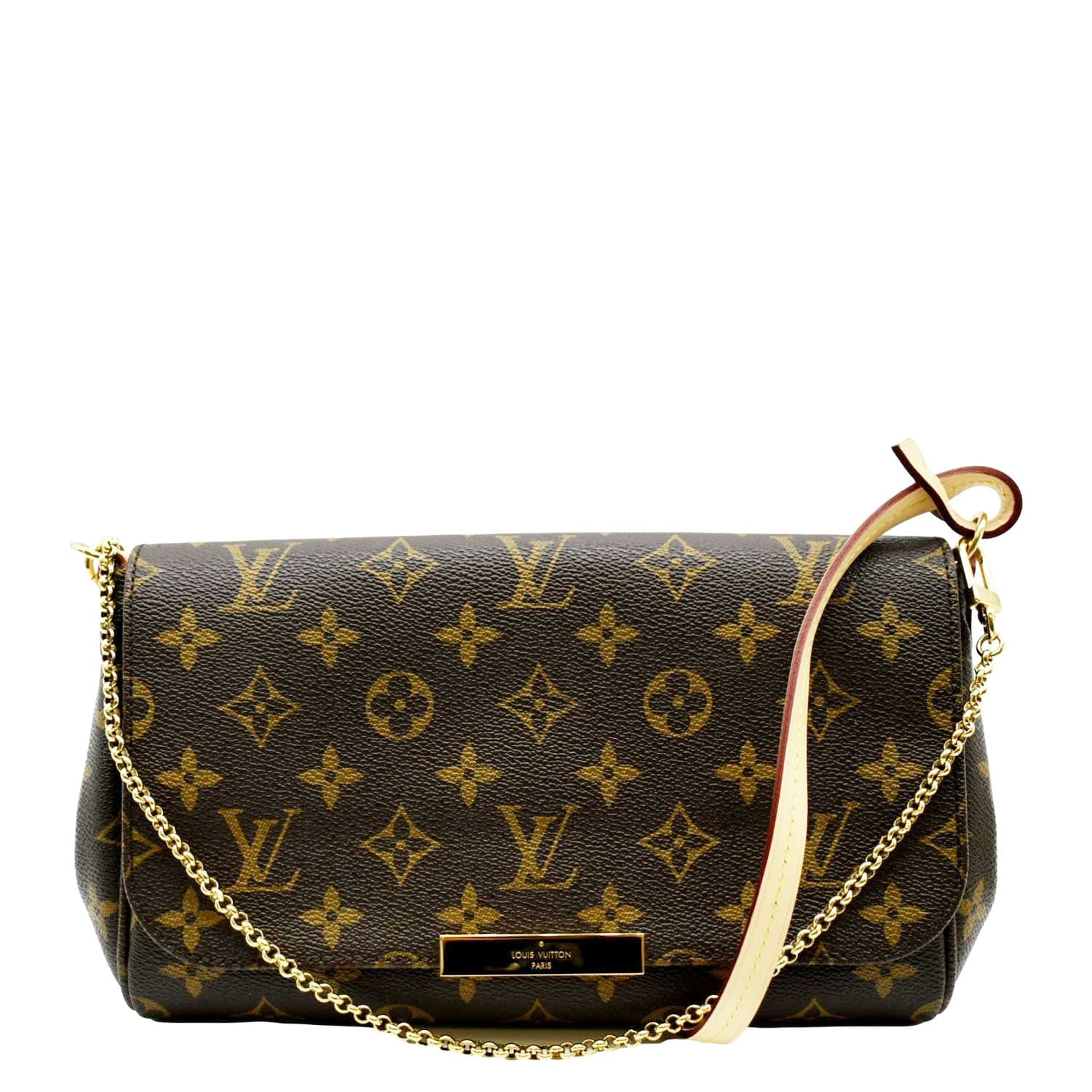 Louis Vuitton Brown Monogram Canvas Favorite MM Gold Hardware