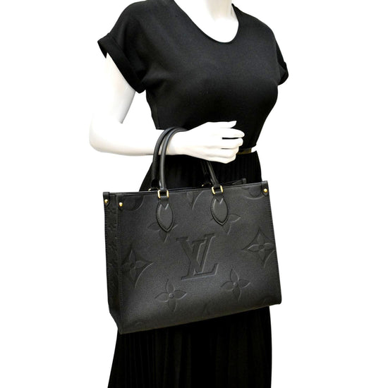 Onthego leather tote Louis Vuitton Black in Leather - 25960915