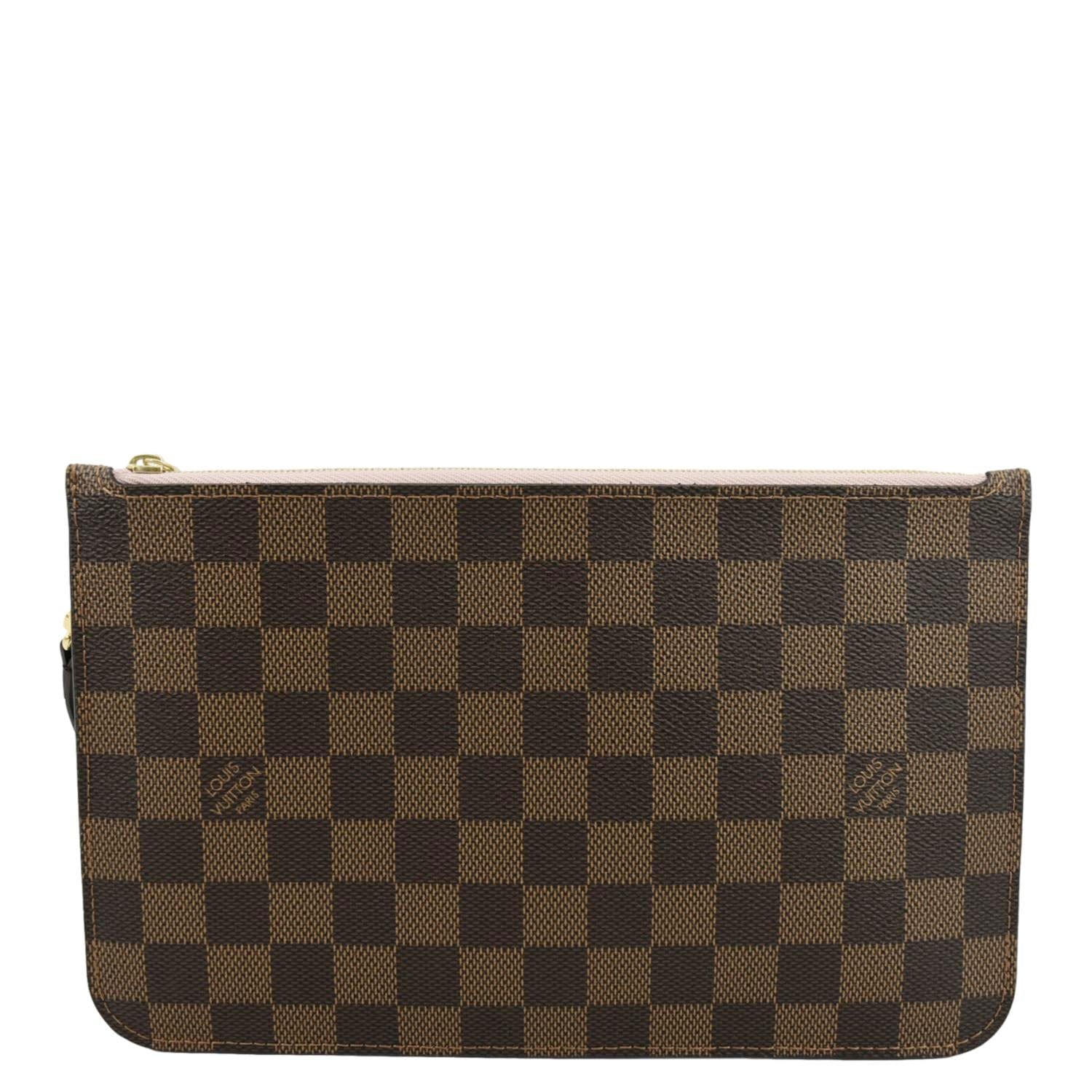 Louis Vuitton Paris Neverfull Damier Ebene Pouch Wristlet