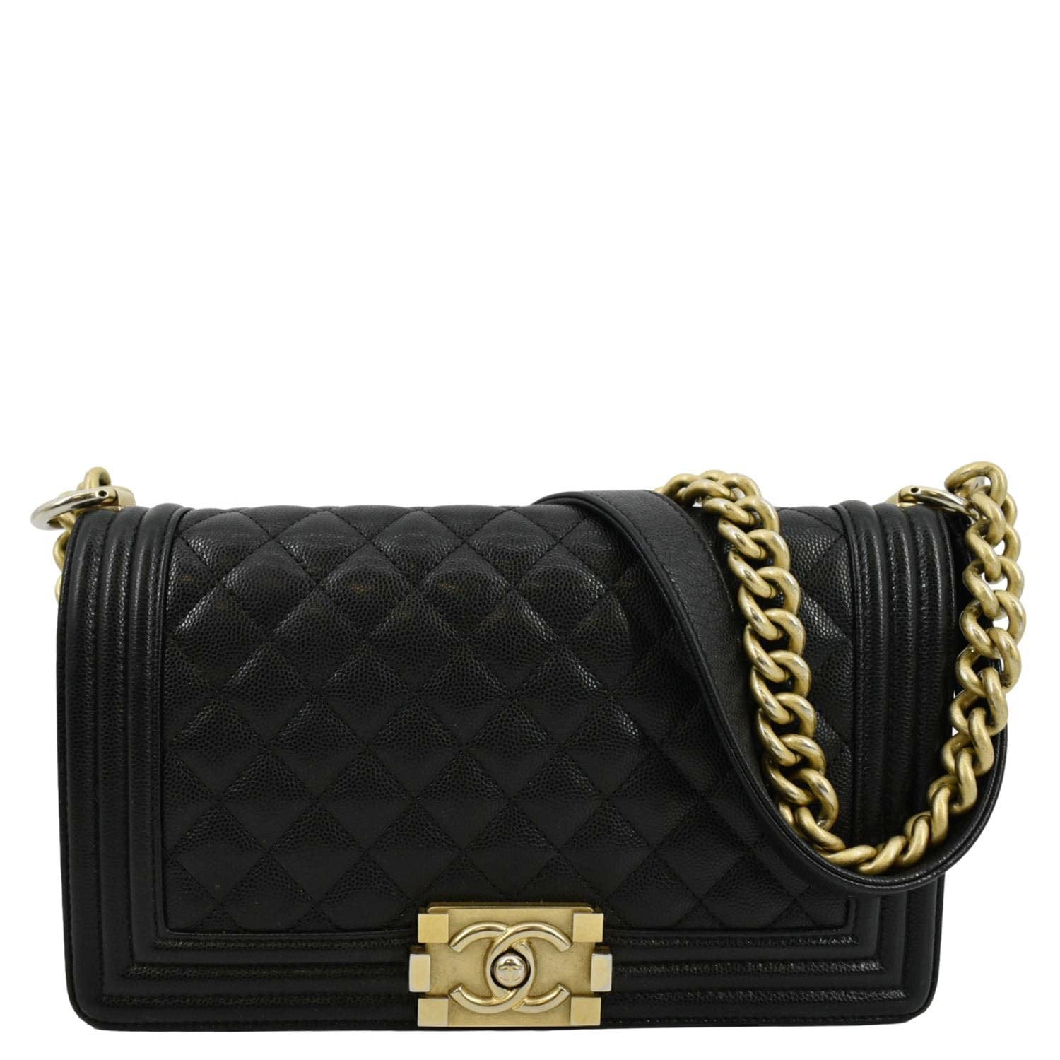 Chanel Caviar Quilted Medium Boy Flap Black