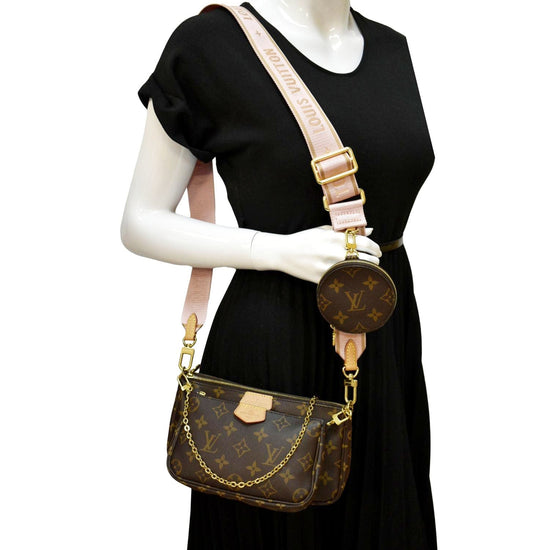 Multi pochette accessoires leather crossbody bag Louis Vuitton Brown in  Leather - 33278084