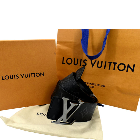 LOUIS VUITTON LOUIS VUITTON Belt LV Initiales Monogram Eclipse Split  Outdoor Black Grey MP034 MP034