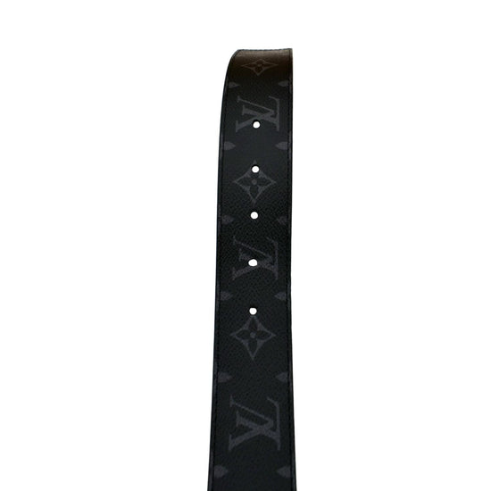 Louis Vuitton Black Initiales Leather Belt Silvery Metal Pony-style  calfskin ref.430212 - Joli Closet