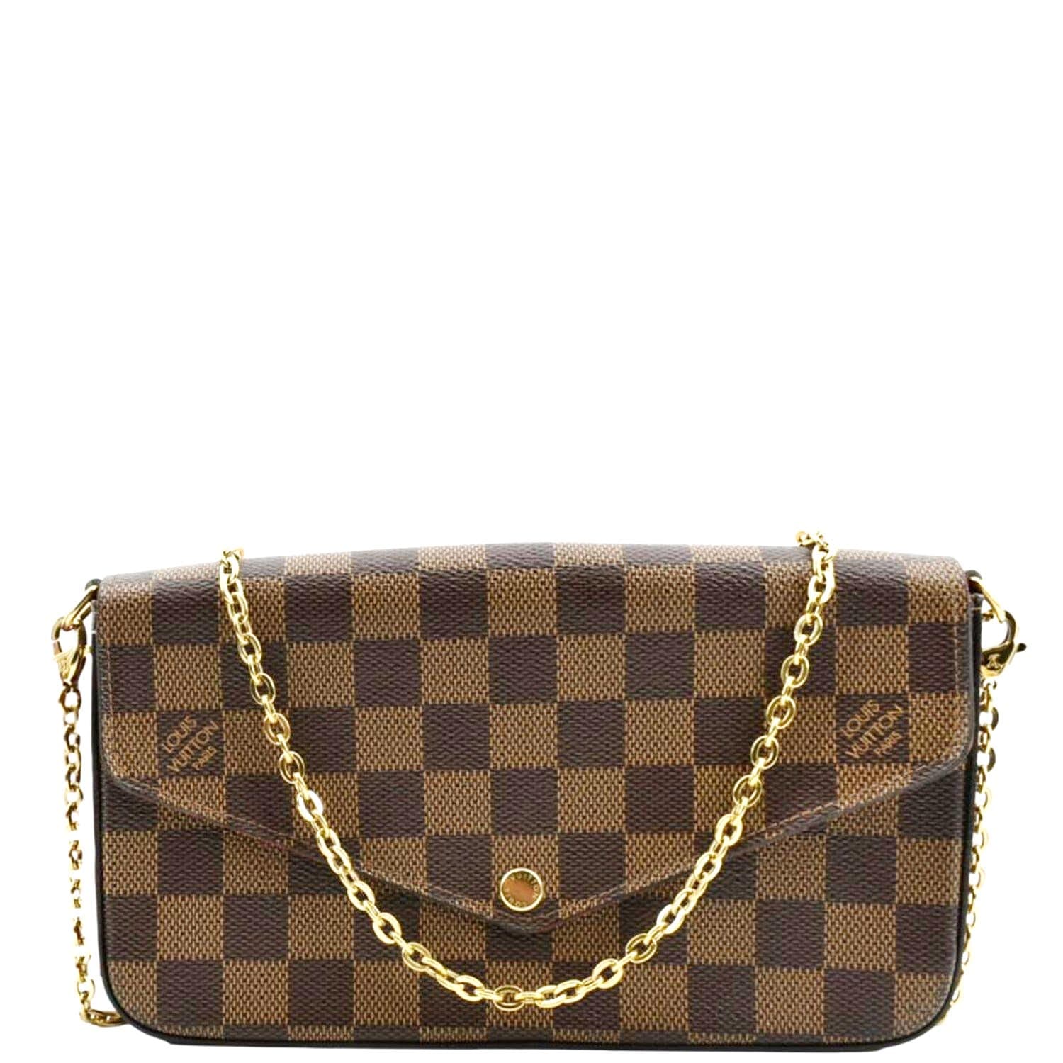 Brown Louis Vuitton Damier Ebene Pochette Felicie Crossbody Bag