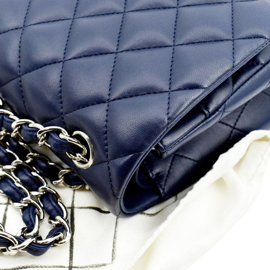 Chanel Blue Caviar Leather Jumbo Double Flap – Weluxe Designer Resale Inc.