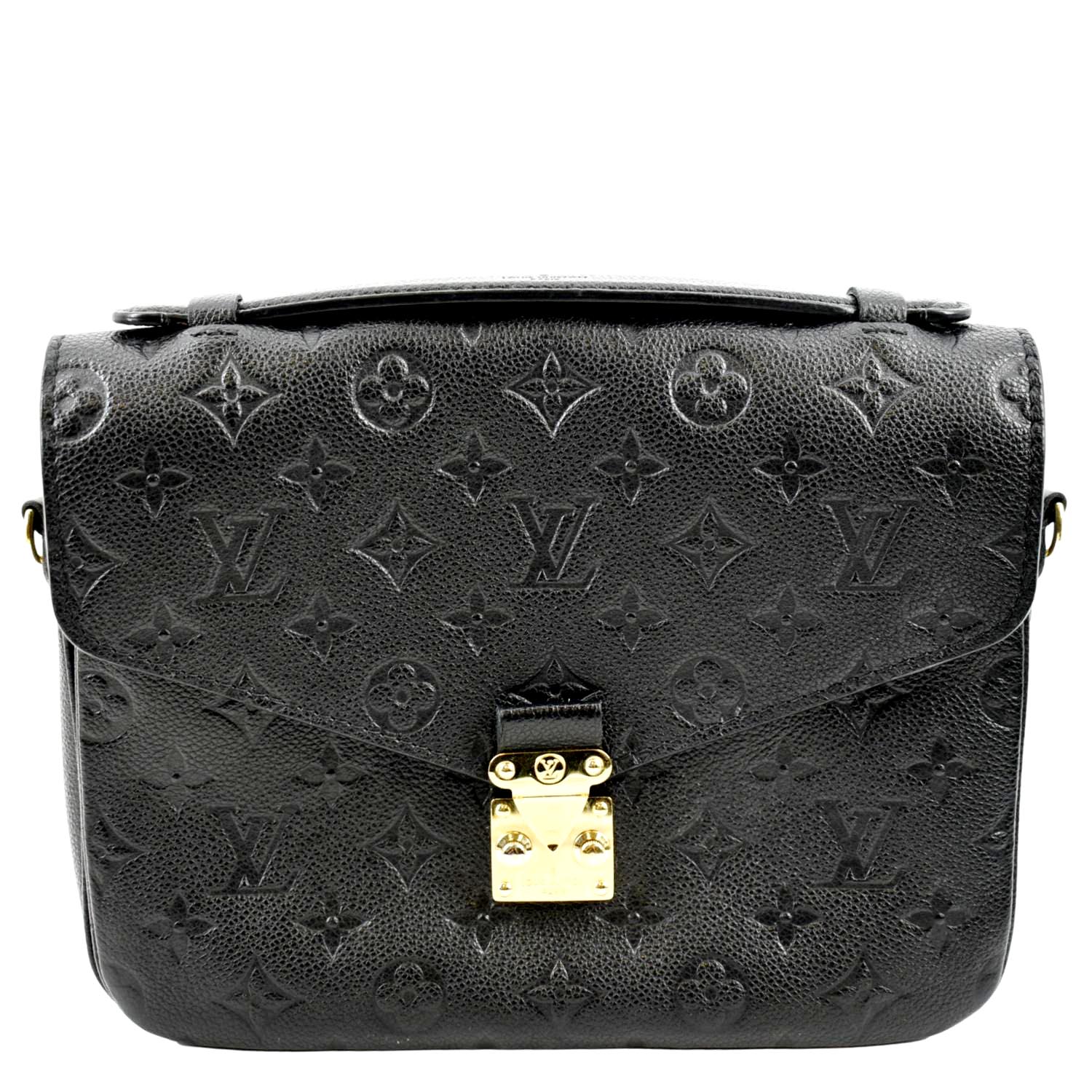 LOUIS VUITTON Metis Pochette Empreinte Leather Crossbody Bag Black