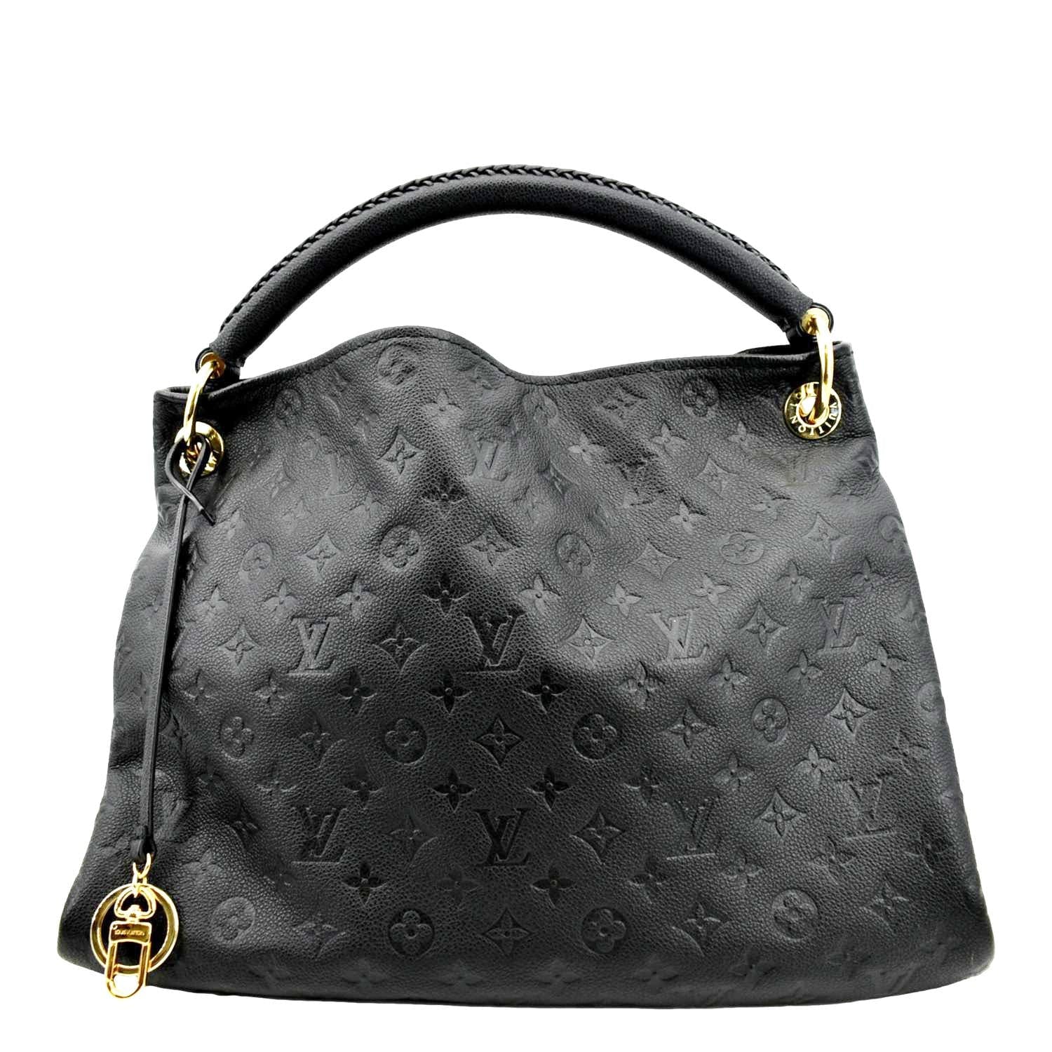 LOUIS VUITTON Artsy MM Empreinte Leather Hobo Bag Black