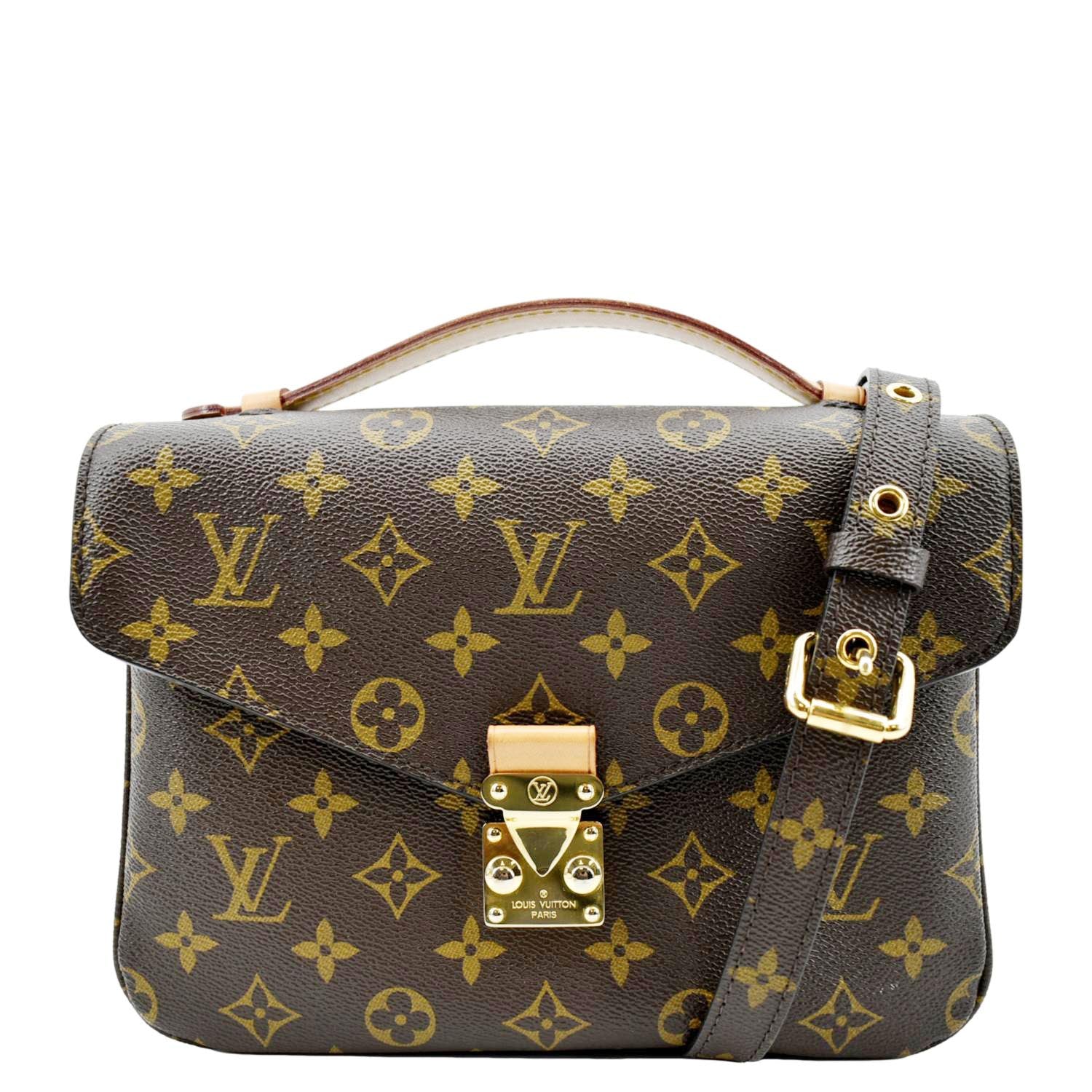 LOUIS VUITTON Metis Pochette Monogram Canvas Crossbody Bag Brown