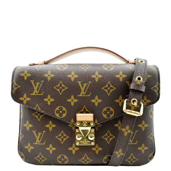 LOUIS VUITTON Metis Pochette Monogram Canvas Crossbody Bag Brown