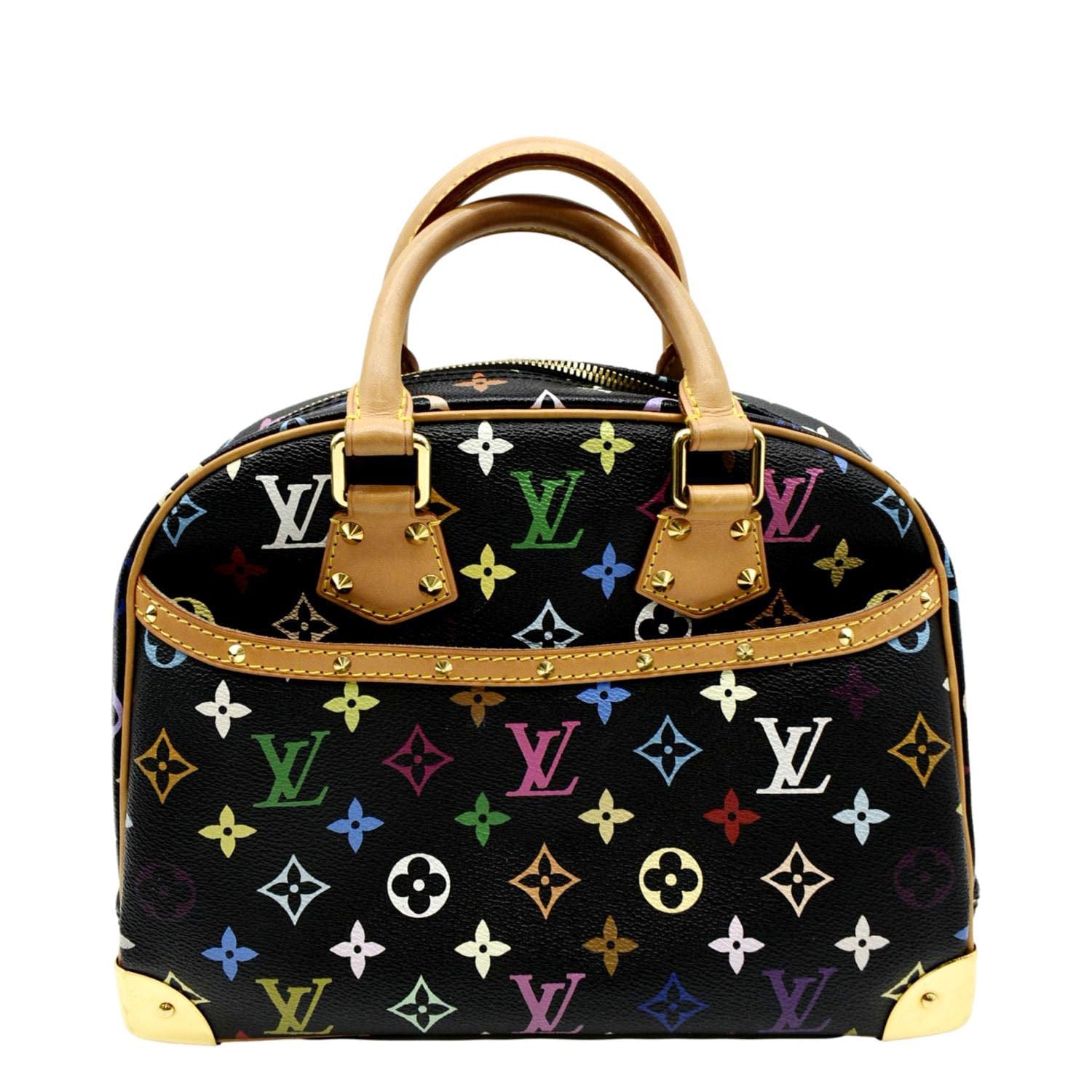 Louis Vuitton Authentic Black Multicolor Monogram Canvas Alma Handbag