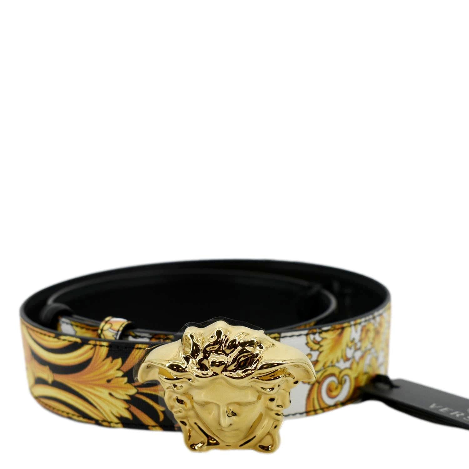 Versace Medusa Barocco Reversible Leather Belt Multi