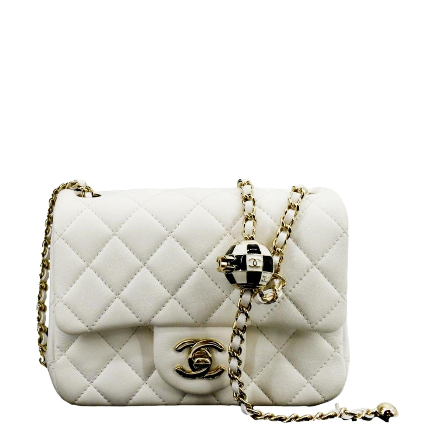 Chanel Mini Square Flap Bag White