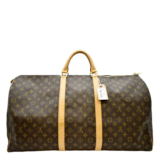 Louis Vuitton keepall 60 Monogram Brown Leather ref.635502 - Joli Closet