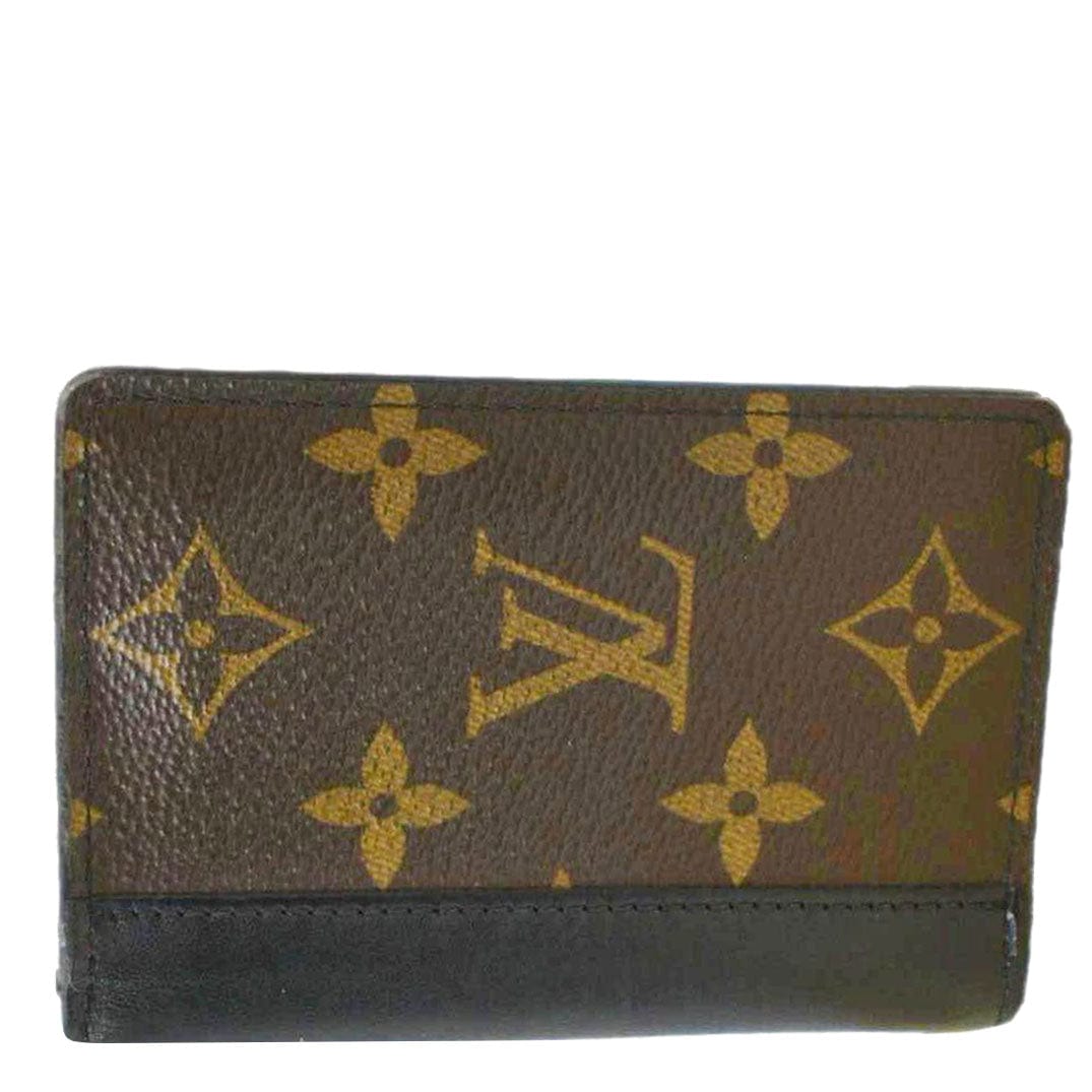 Louis Vuitton Pocket Organizer Monogram Canvas Wallet Black/Brown