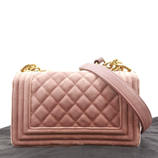 Chanel Pink Quilted Small Boy Bag of Calfskin Leather with Matte Gold Tone  Hardware, Handbags & Accessories Online, Ecommerce Retail