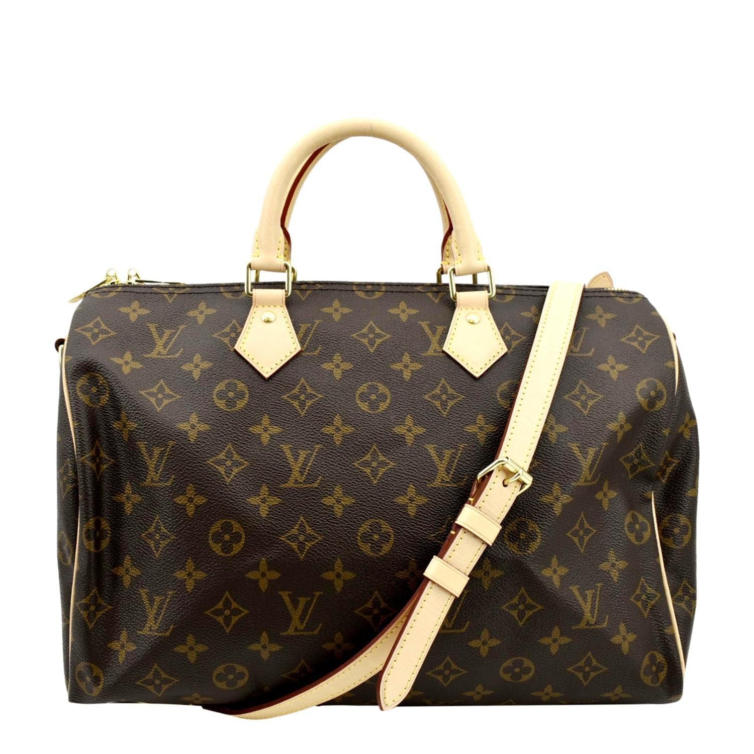 Louis Vuitton Speedy Bandouliere Damier Ebene 35 Brown in Coated  Canvas/Leather with Gold-tone - US