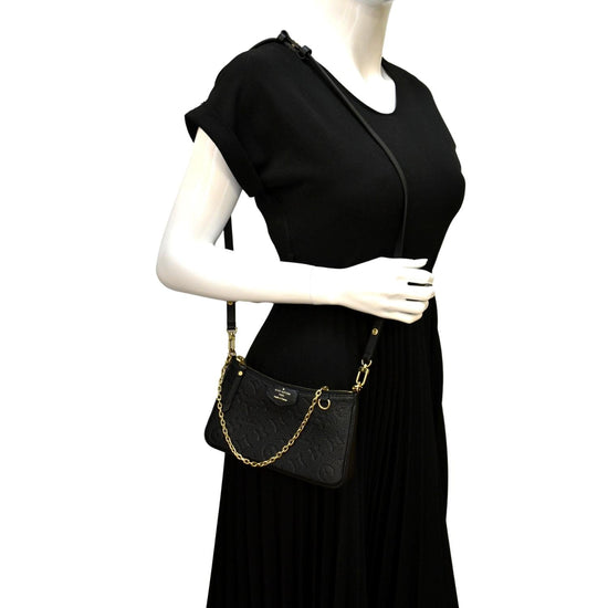 Louis+Vuitton+Easy+Pouch+on+Strap+Shoulder+Bag+Creme+Monogram+Empreinte+ Leather for sale online