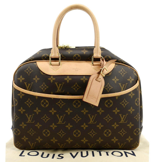 LOUIS VUITTON Deauville Monogram Canvas Leather Brown Hand Bag M47270 –  Brandoll